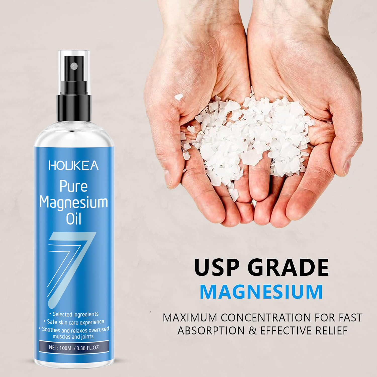 Pure Magnesium Oil Spray Grade - đánh giá và giá Bath Salts Magnesium