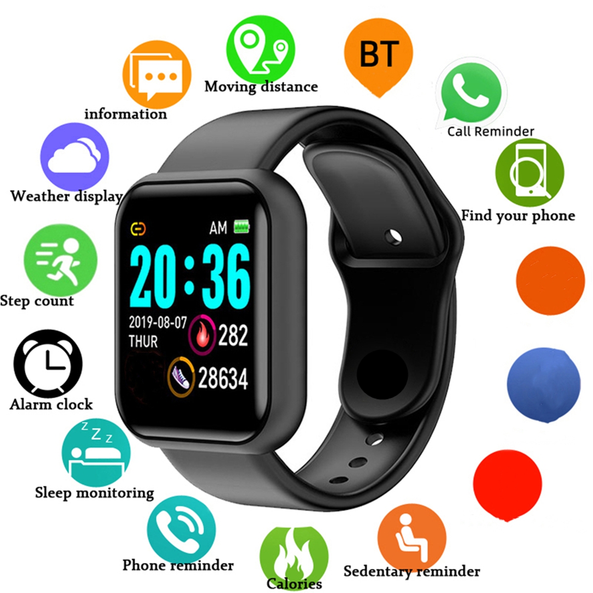 Men Smart Watches Color Screen - đánh giá và giá Health Wellness Bracelet