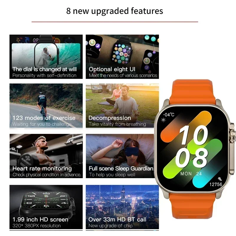 New Series 9 Watch PK HK8 PRO  - đánh giá và giá Health Wellness Bracelet